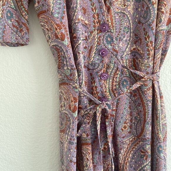 Bishop + Young Paisley Print Wrap Midi Dress - Picture 4 of 5